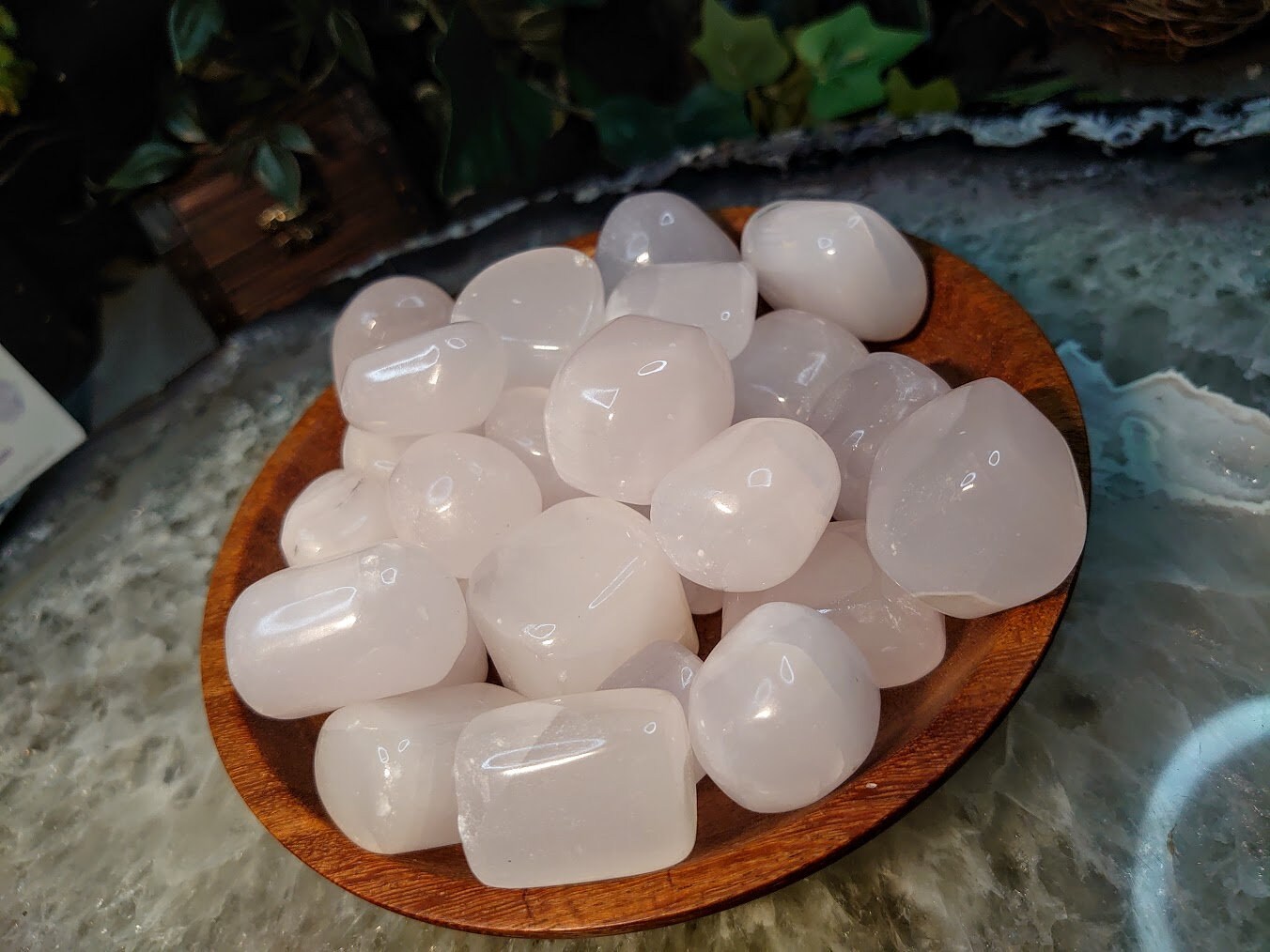 Pink Calcite Tumbled Stones from Pakistan / for Crystal Healing & Grids/ Reiki/ Meditation/ Energy Work/ Gem and Mineral Collections