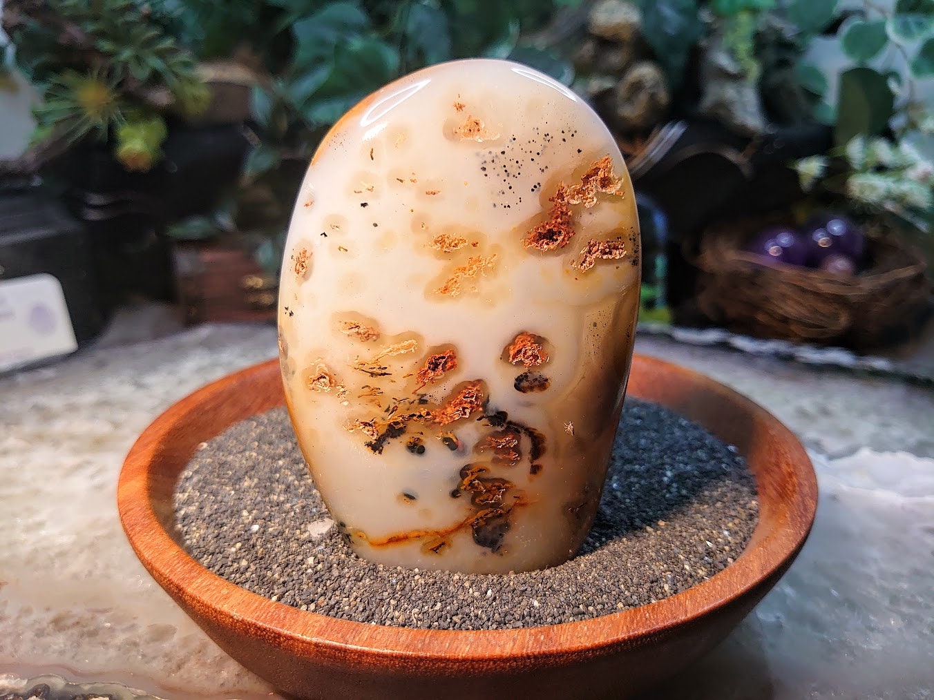 Dendritic Agate Self Standing Free Form from Madagascar for Crystal Healing / Reiki / Meditation / 276g / Home and Altar Decoration