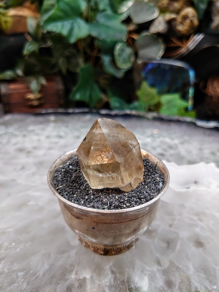 Small Natural Kundalini Congo Citrine Point for Altar and Home Decor / 32.79g / Energy Work / Crystal Healing / Reiki