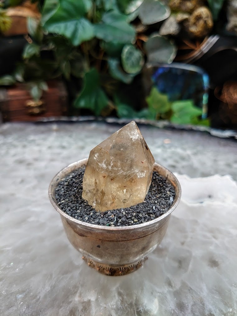 Small Natural Kundalini Congo Citrine Point for Altar and Home Decor / 32.79g / Energy Work / Crystal Healing / Reiki