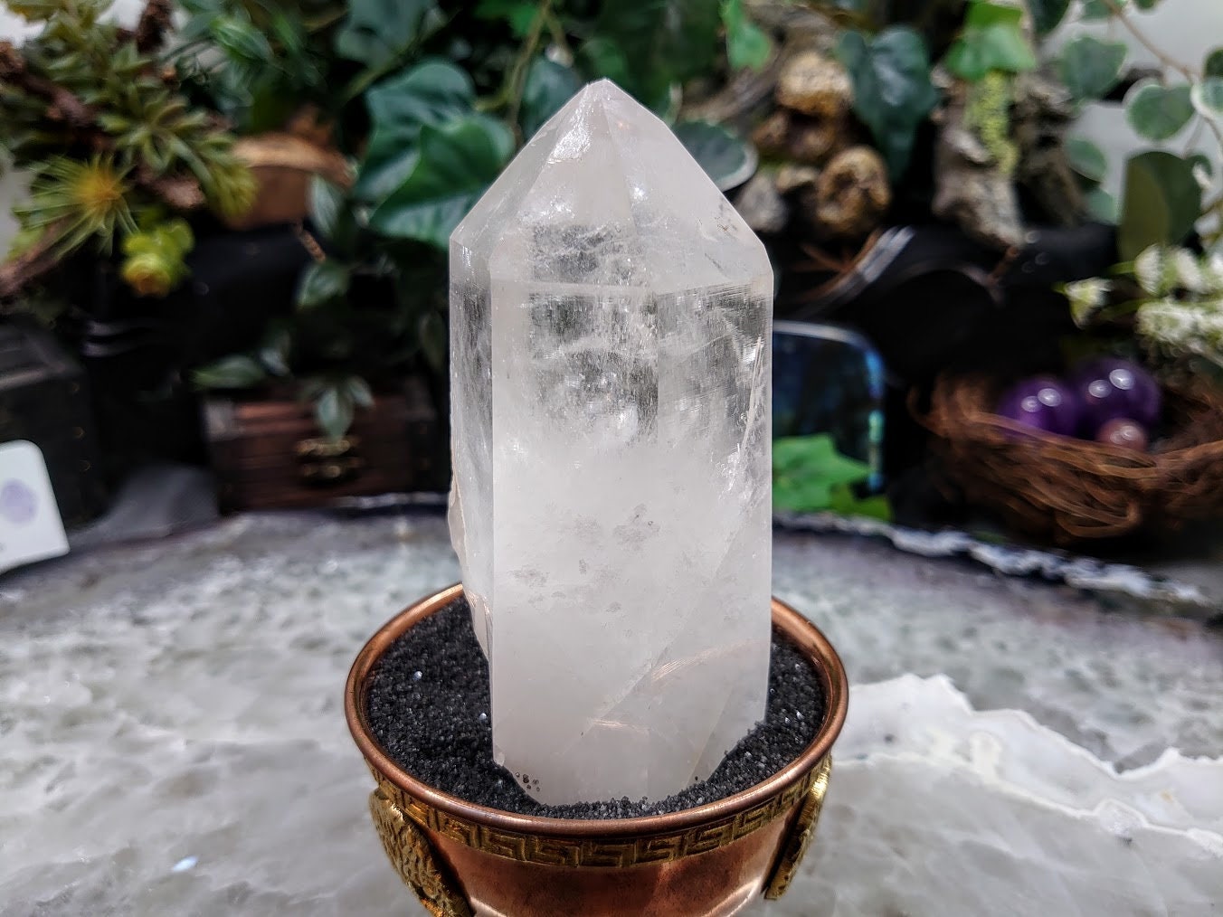 4" Colombian Clear Quartz Point for Crystal Healing / 368g / Natural Clear Quartz / Collection / Meditation / Reiki