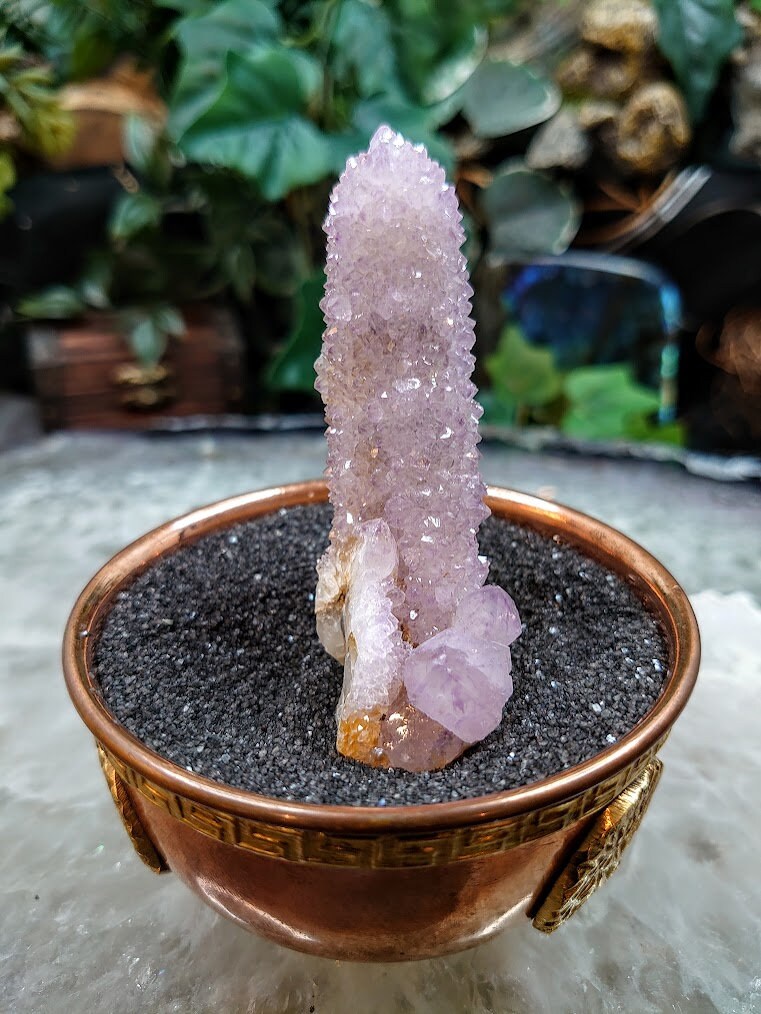 Spirit Quartz Finger from South Africa / 60.57g / Cactus Quartz / Spirit Amethyst for Crystal Healing / Meditation/ Reiki / Gifting