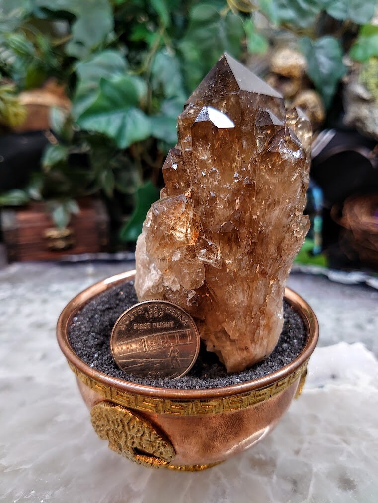 Natural Kundalini Congo Smoky Citrine Cluster for Altar and Home Decor / 222g / Energy Work / Crystal Healing / Reiki