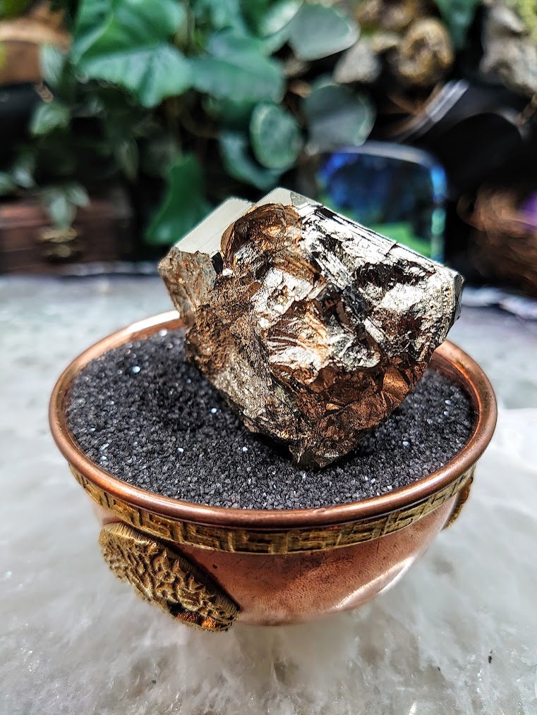 Pyrite "Fool's Gold" Cluster from Huanzala Mine, Peru, for Collection / 250g / Home and Altar Decor / Gifting