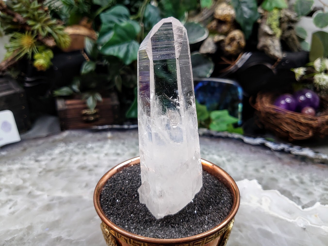 4 1/4" Gorgeous Colombian Clear Quartz Point for Crystal Healing / 156g / Natural Clear Quartz / Collection / Meditation / Reiki