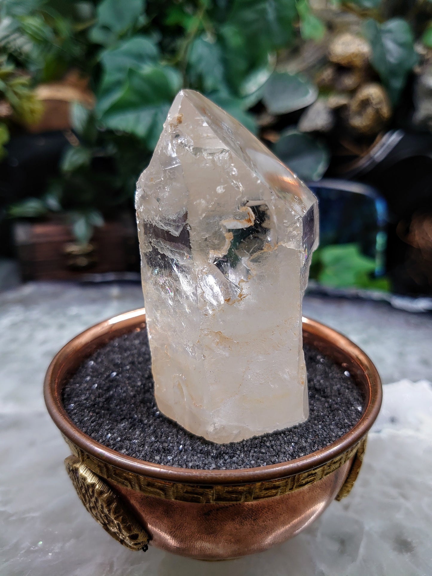 3" Clear Quartz Point, Semi Polished from Minas Gerais Brazil for Crystal Healing / 142g / Meditation / Altar Decor