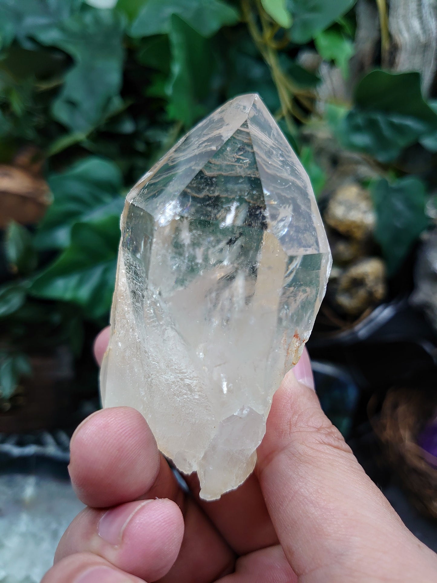 3" Clear Quartz Point, Semi Polished from Minas Gerais Brazil for Crystal Healing / 142g / Meditation / Altar Decor