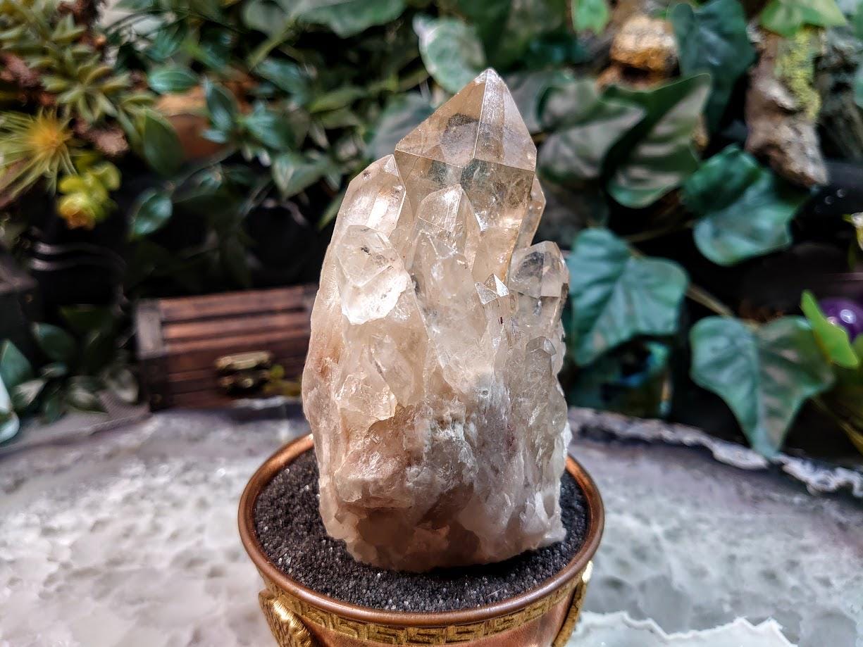 Natural Kundalini Congo Citrine Cluster with Rainbows for Altar and Home Decor / 404g / Energy Work / Crystal Healing / Reiki