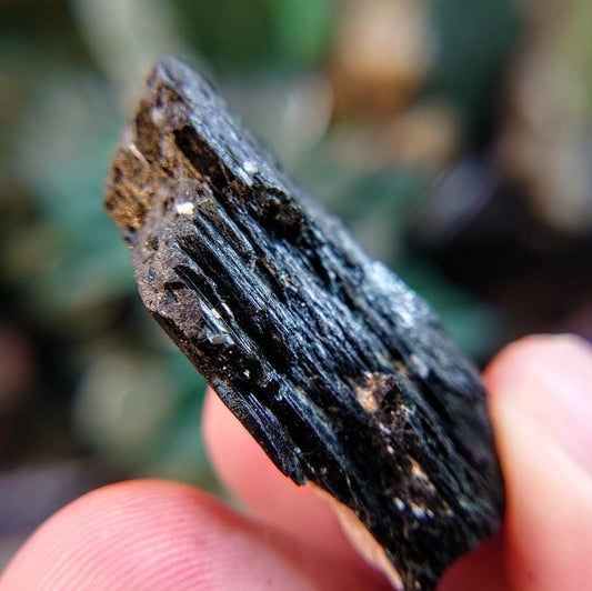 1 3/4" Glossy Black Aegirine Crystal from Malawi, Africa for Crystal Healing / 18.21g / Home & Altar Decor