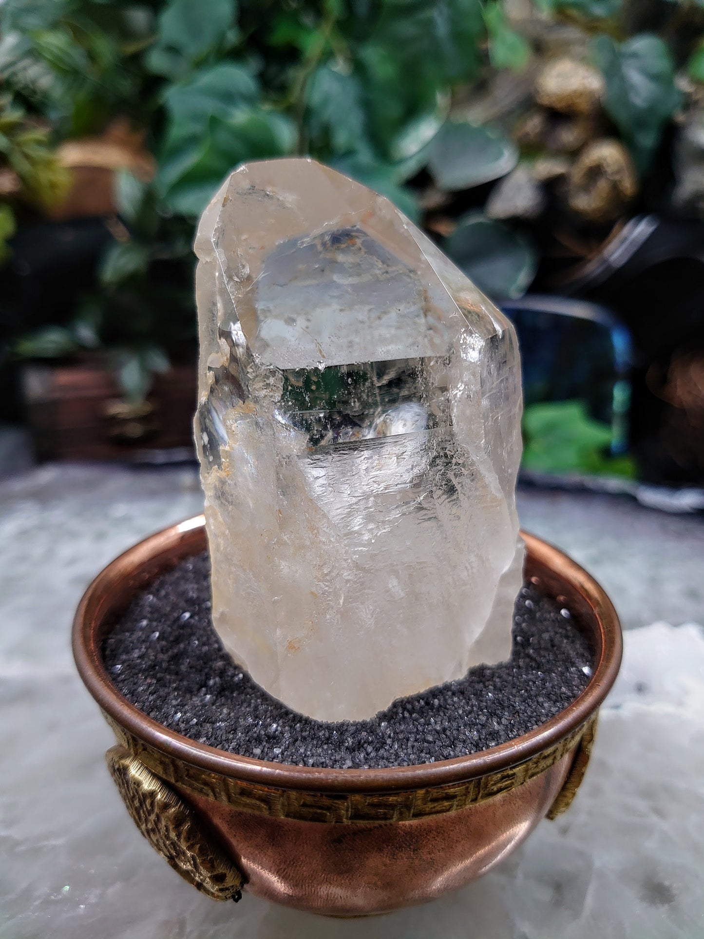 3" Clear Quartz Point, Semi Polished from Minas Gerais Brazil for Crystal Healing / 142g / Meditation / Altar Decor