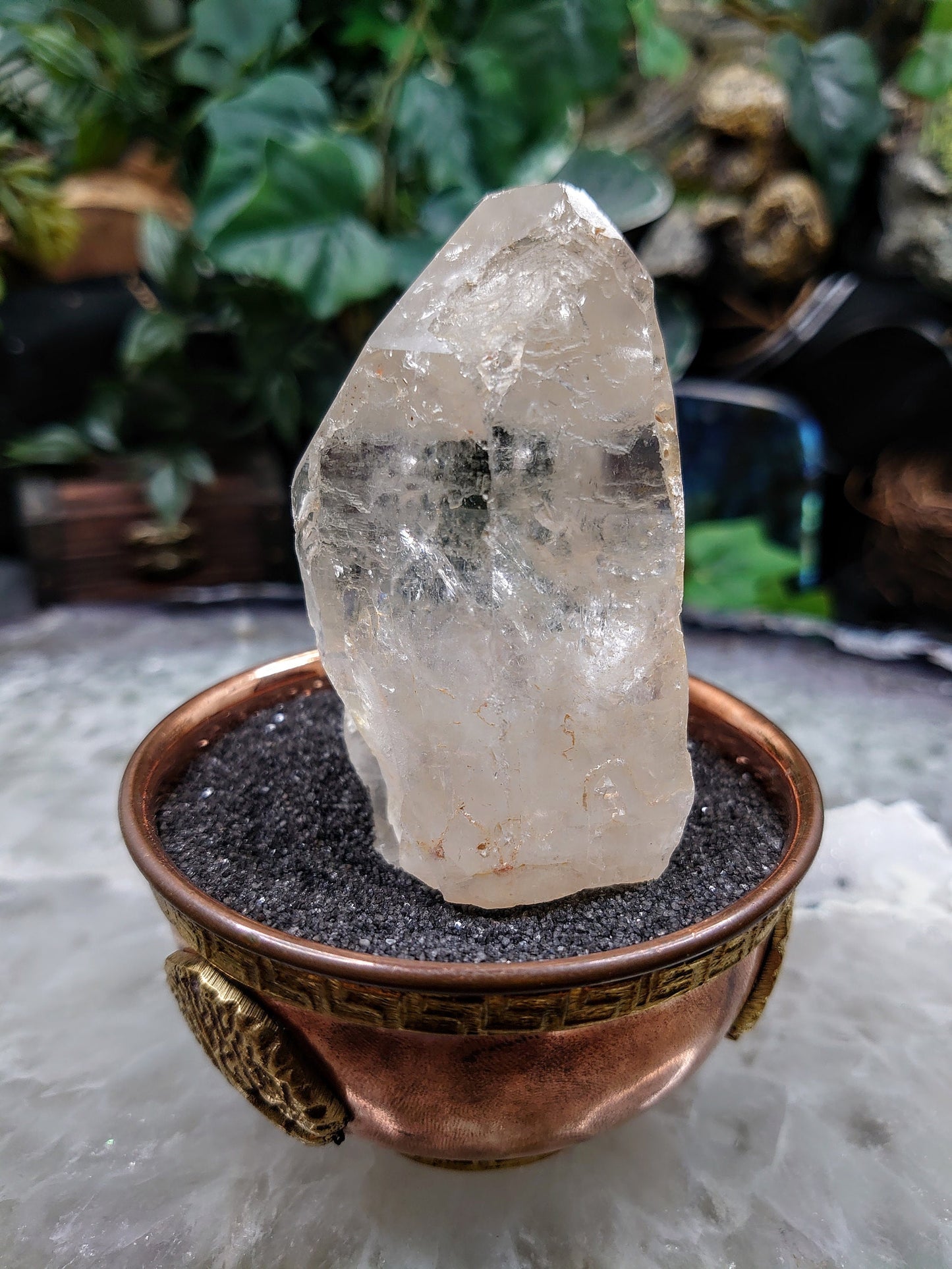 3" Clear Quartz Point, Semi Polished from Minas Gerais Brazil for Crystal Healing / 142g / Meditation / Altar Decor