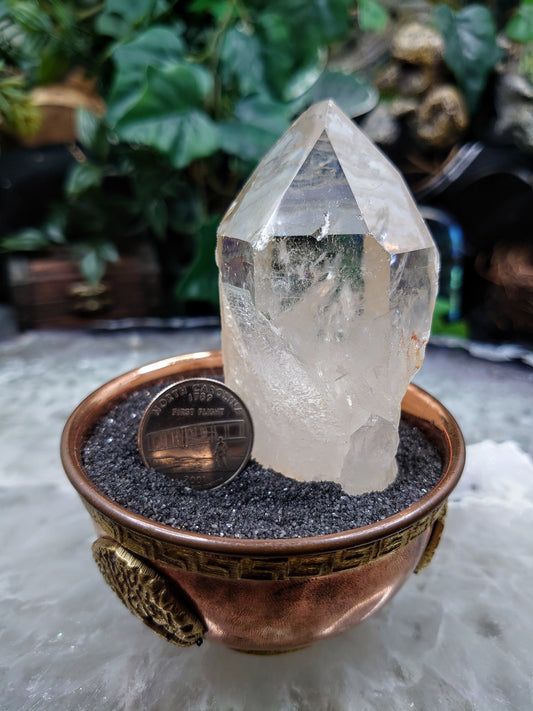 3" Clear Quartz Point, Semi Polished from Minas Gerais Brazil for Crystal Healing / 142g / Meditation / Altar Decor