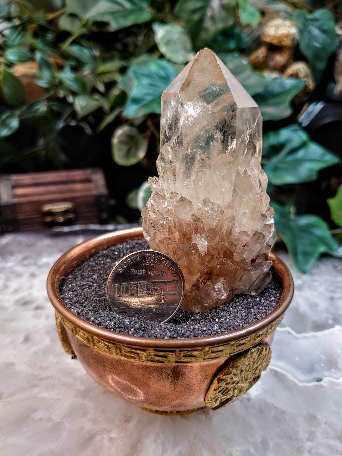 Natural Kundalini Congo Citrine Cluster for Altar and Home Decor / 172g / Energy Work / Crystal Healing / Reiki