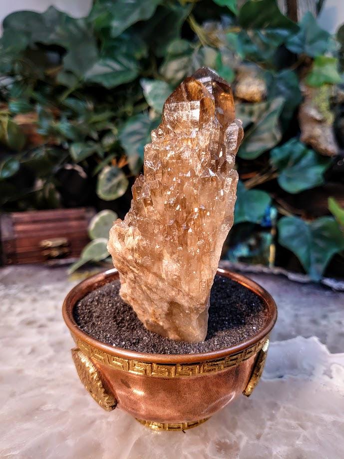 Natural Kundalini Congo Smoky Citrine Cluster for Altar and Home Decor / 220g / Energy Work / Crystal Healing / Reiki