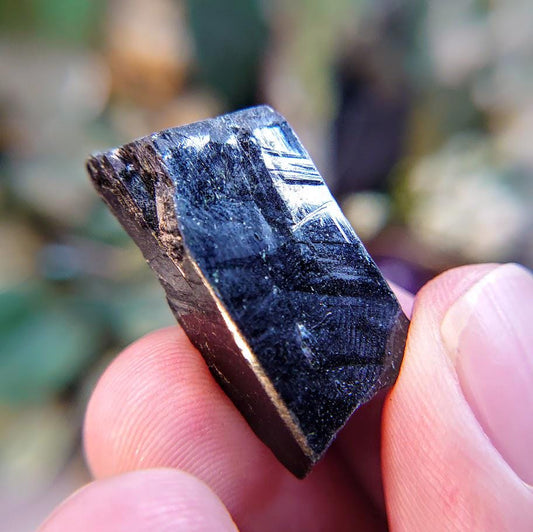 1" Glossy Black Aegirine Crystal from Malawi, Africa for Crystal Healing / 12.18g / Home & Altar Decor