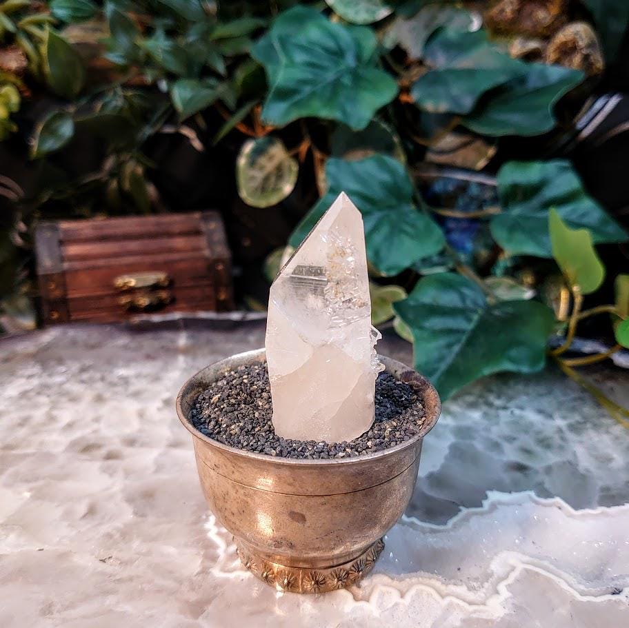 2 3/8" Colombian Clear Quartz Point with Fairy Dusting for Collection / 39.93 / Natural Clear Quartz / Crystal Grids/ Meditation / Reiki