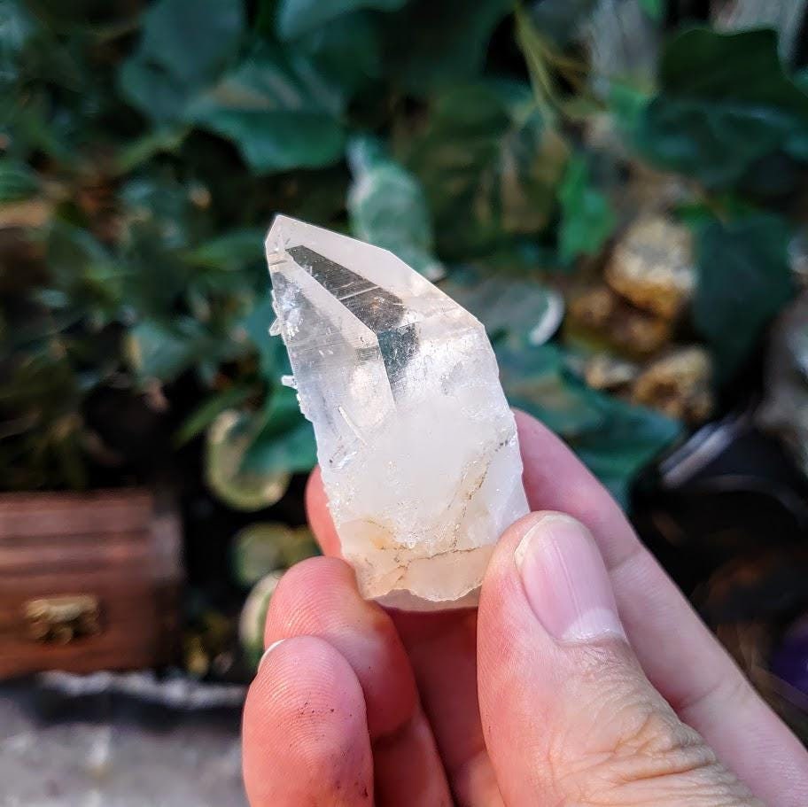 2 3/8" Colombian Clear Quartz Point with Fairy Dusting for Collection / 39.93 / Natural Clear Quartz / Crystal Grids/ Meditation / Reiki