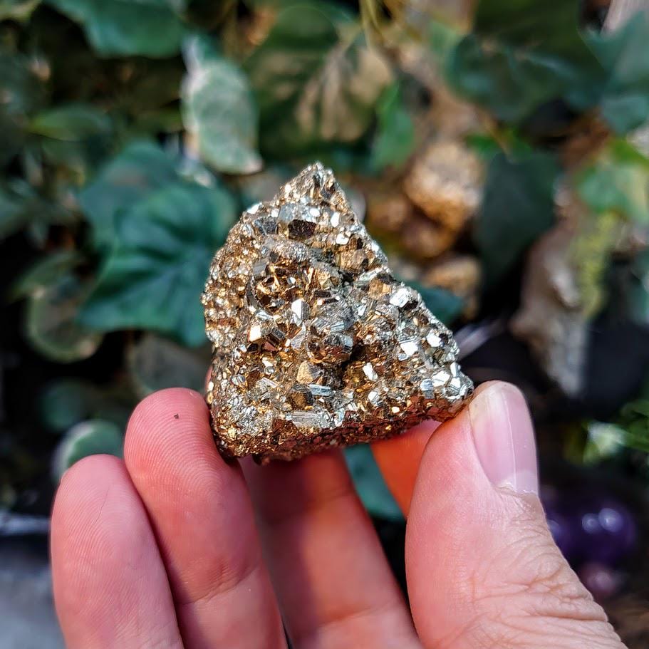 Pyrite "Fool's Gold" Sparkling Cluster from Huaron Mine, Peru, for Collection / 91.45g / Home and Altar Decor / Gifting