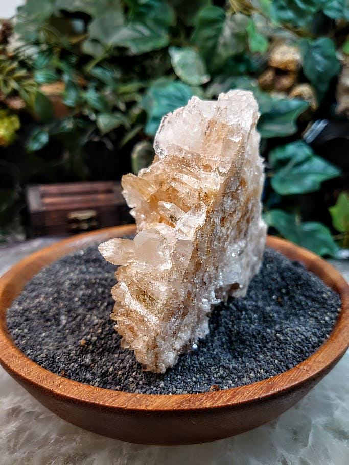 Tabular Faden Quartz Cluster with Halloysite from Colombia / Natural / 334g / Collection / Small Cabinet Specimen