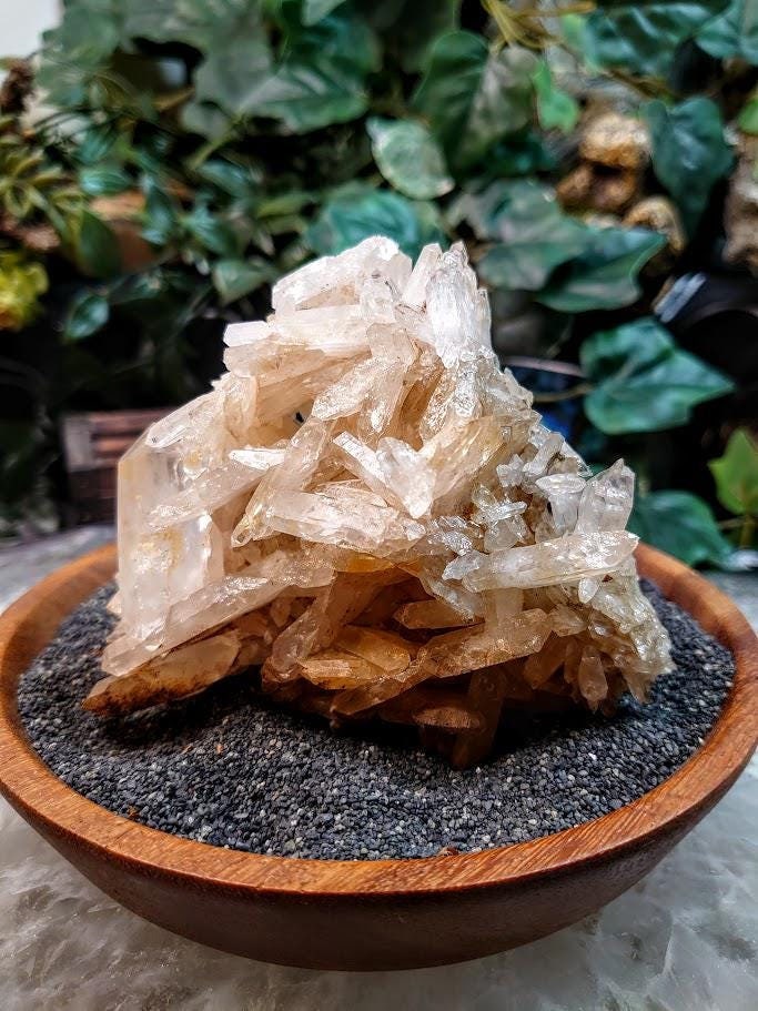 Tabular Faden Quartz Cluster with Halloysite from Colombia / Natural / 334g / Collection / Small Cabinet Specimen