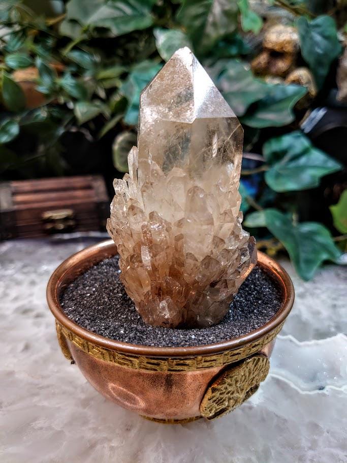 Natural Kundalini Congo Citrine Cluster for Altar and Home Decor / 172g / Energy Work / Crystal Healing / Reiki