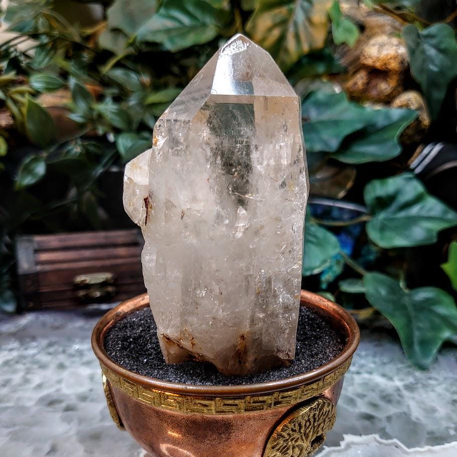 4" Congo Lemurian Clear Quartz Point from DRC for Crystal Healing / 238g /  Meditation / Collection