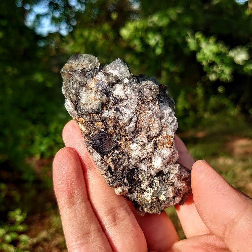 Milky Way Pocket Blue/Green Fluorite Cluster, Diana Maria Mine, Rogerley Quarry From United Kingdom / 250g / Small Cabinet Size