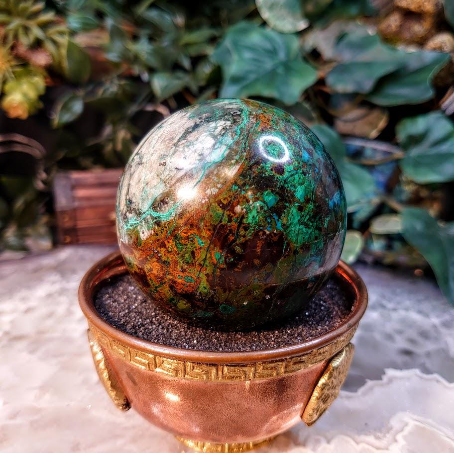 2 1/2" Shattuckite Sphere from Democratic Republic of Congo for Altar and Home Decor / Energy Work / Crystal Healing / Reiki