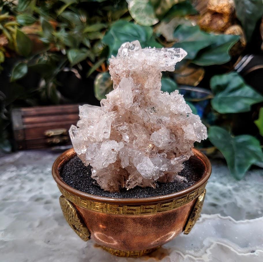 Beautiful Colombian Pink Druzy Quartz Cluster / 96.12g / Lithium / for Crystal Healing / Home and Altar Decor / Small Cabinet Size