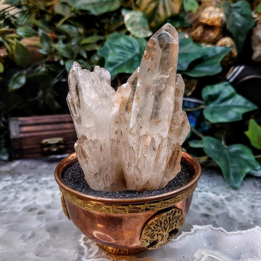 Congo Lemurian Quartz Cluster with Self Healing from DRC for Crystal Healing / 187g / Meditation / Collection / Rare Find