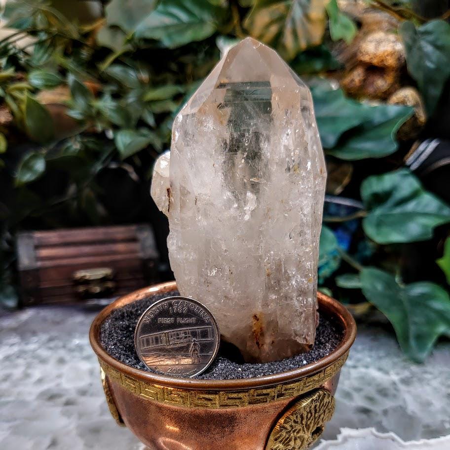 4" Congo Lemurian Clear Quartz Point from DRC for Crystal Healing / 238g /  Meditation / Collection