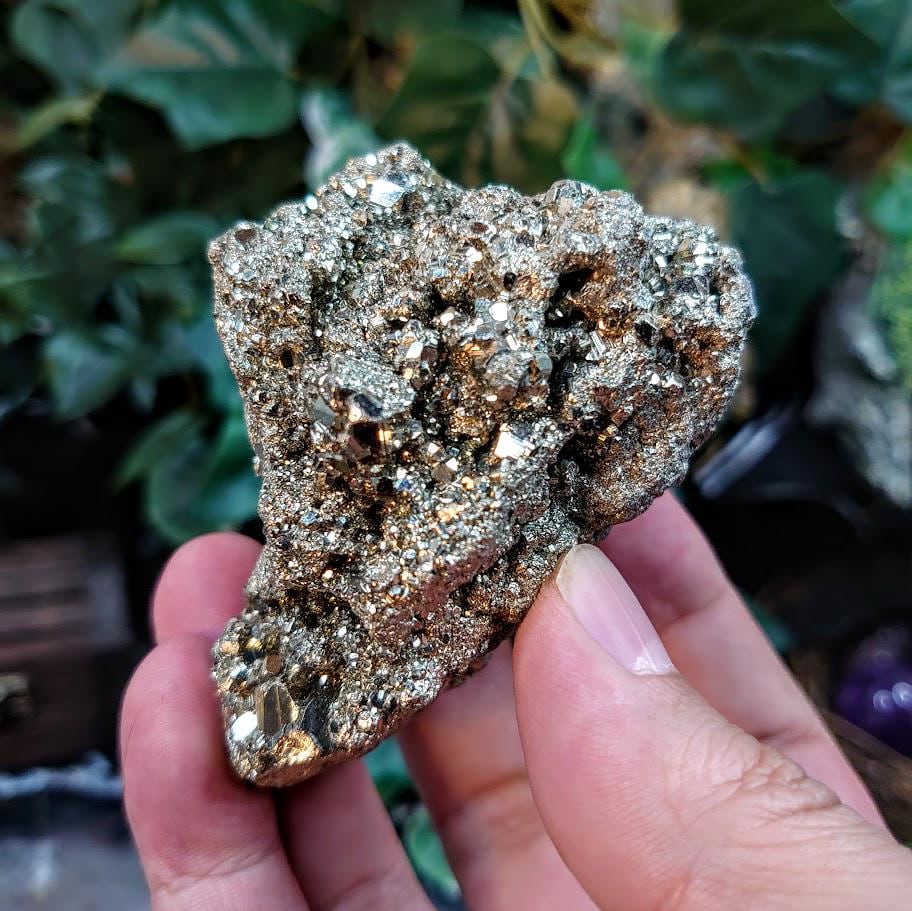 Pyrite "Fool's Gold" Sparkling Cluster from Huaron Mine, Peru, for Collection / 268g / Home and Altar Decor / Gifting